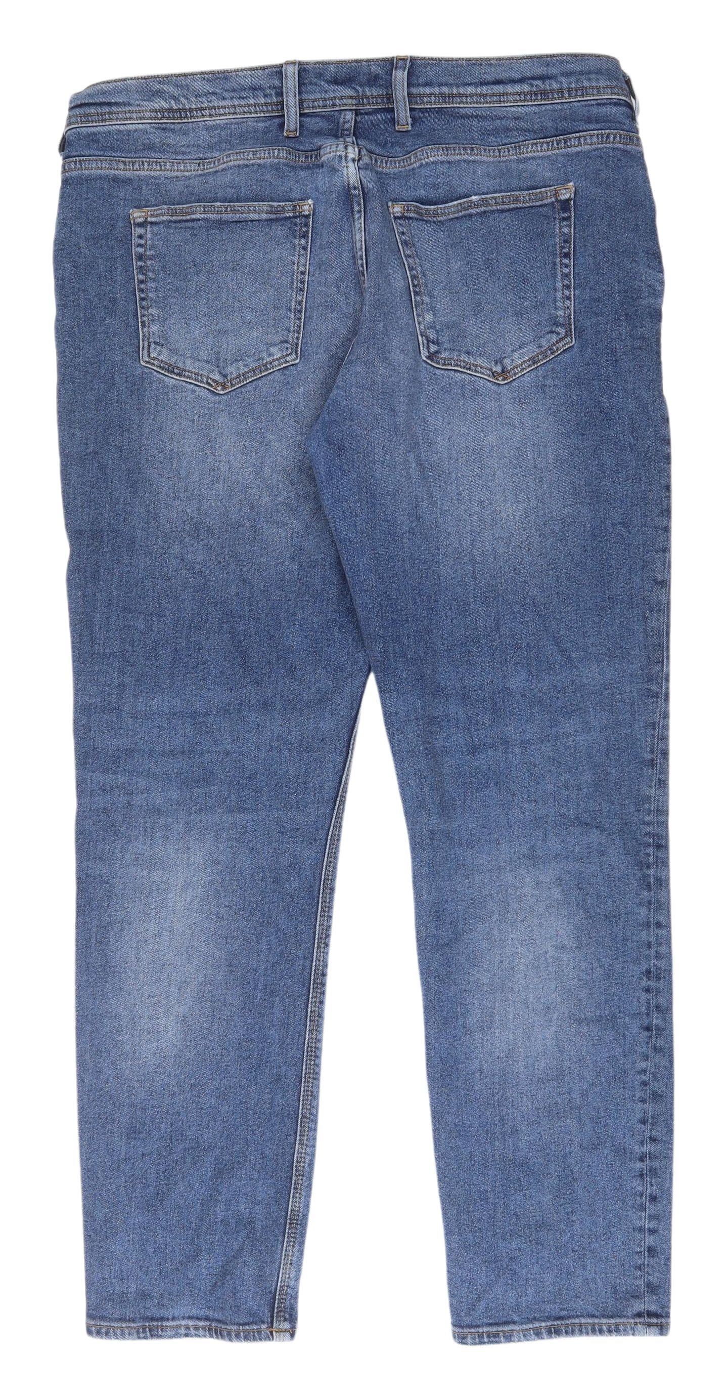 River Island Men's Blue Straight Jeans Size 36