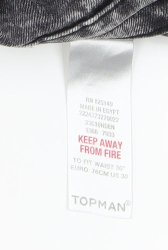 Topman Men's Black Chino Shorts M Denim Casual