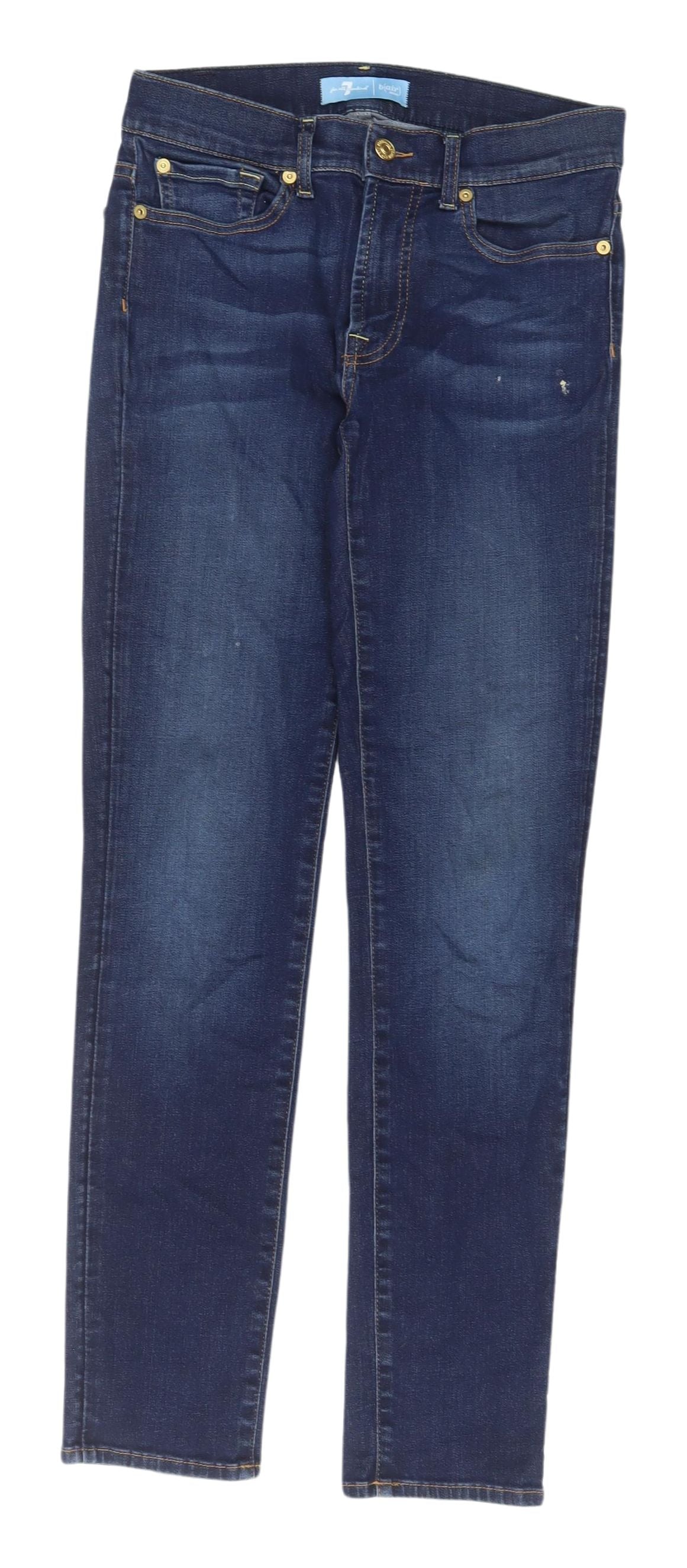 7 For All Mankind Women's Blue Straight Jeans 27