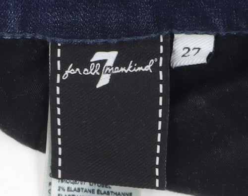 7 For All Mankind Women's Blue Straight Jeans 27