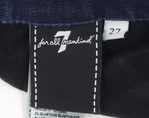 7 For All Mankind Women's Blue Straight Jeans 27