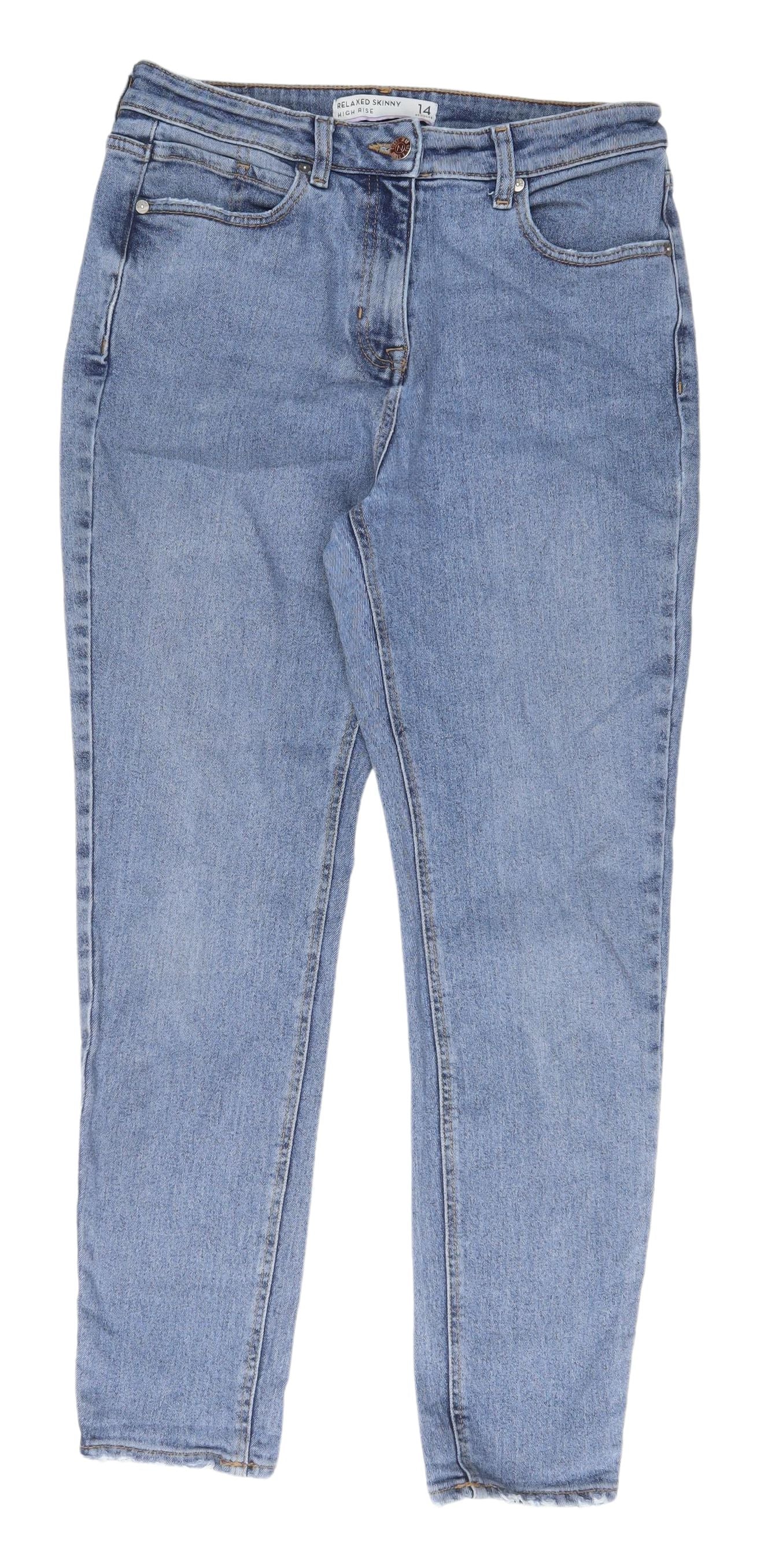 Next Women's Blue Skinny Jeans, Size 14, High Rise