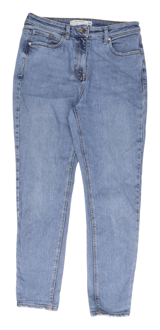 Next Women's Blue Skinny Jeans, Size 14, High Rise