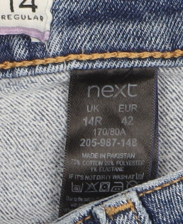 Next Women's Blue Skinny Jeans, Size 14, High Rise