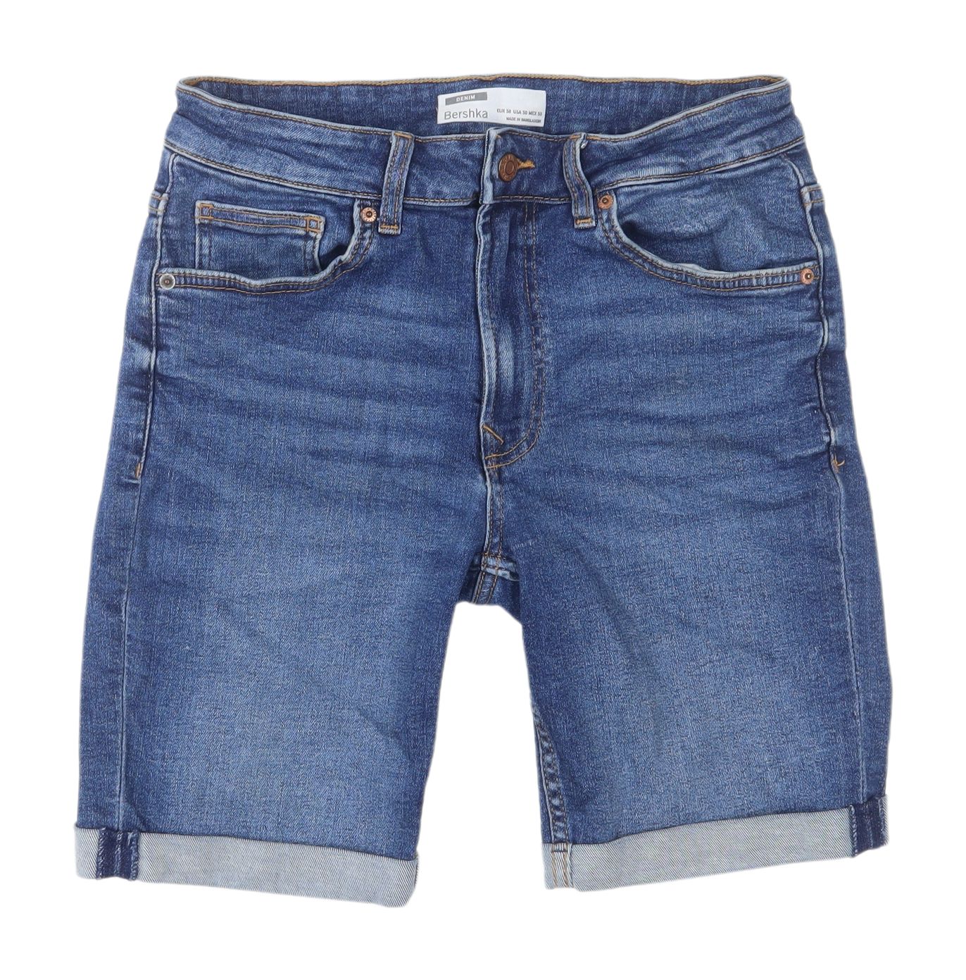Bershka Women's Blue Denim Bermuda Shorts Size 10