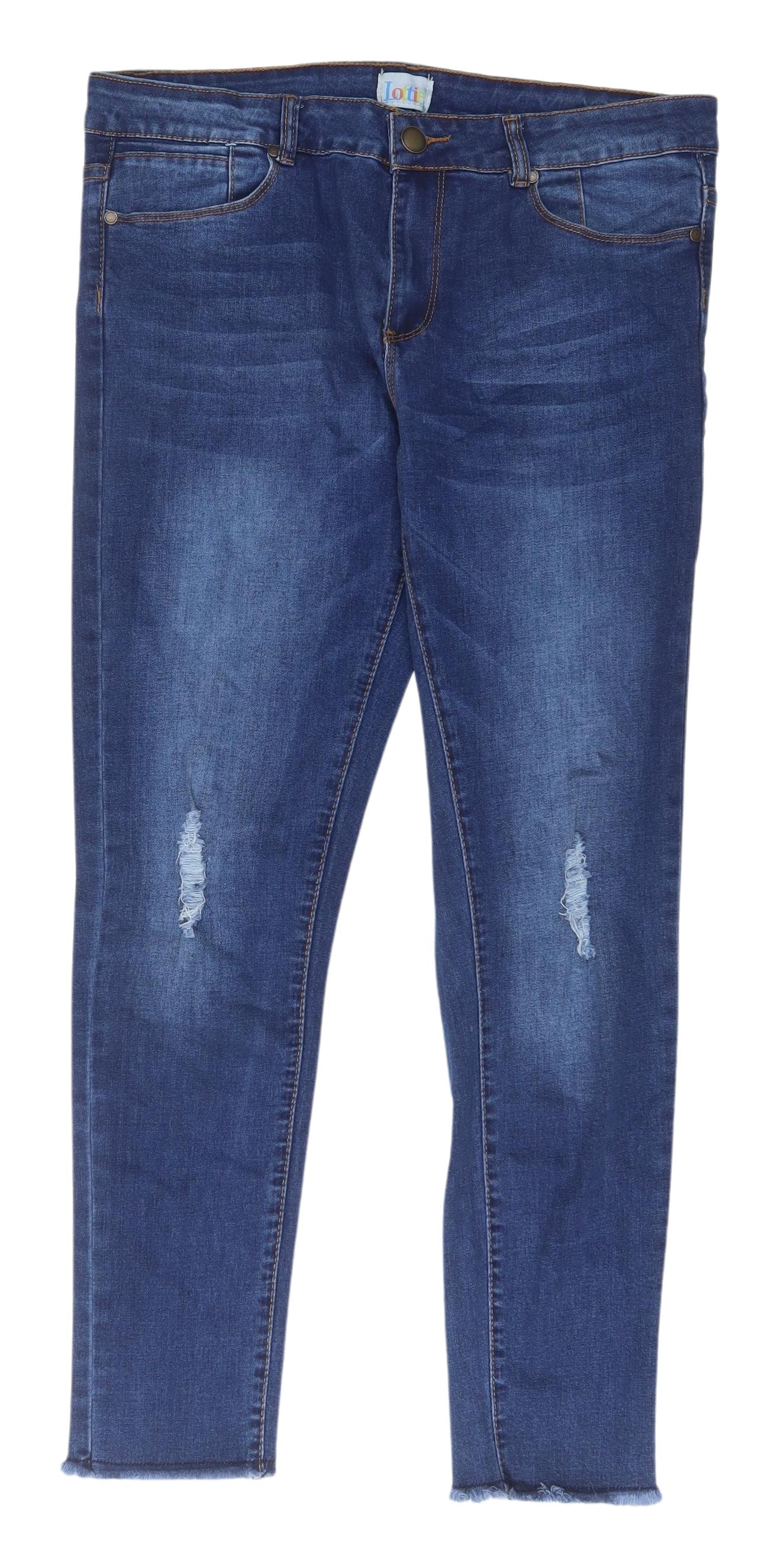 Lottie Women's Blue Straight Jeans Size 14