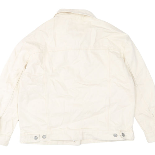 Marks and Spencer Women's Ivory Denim Jacket, Size 14