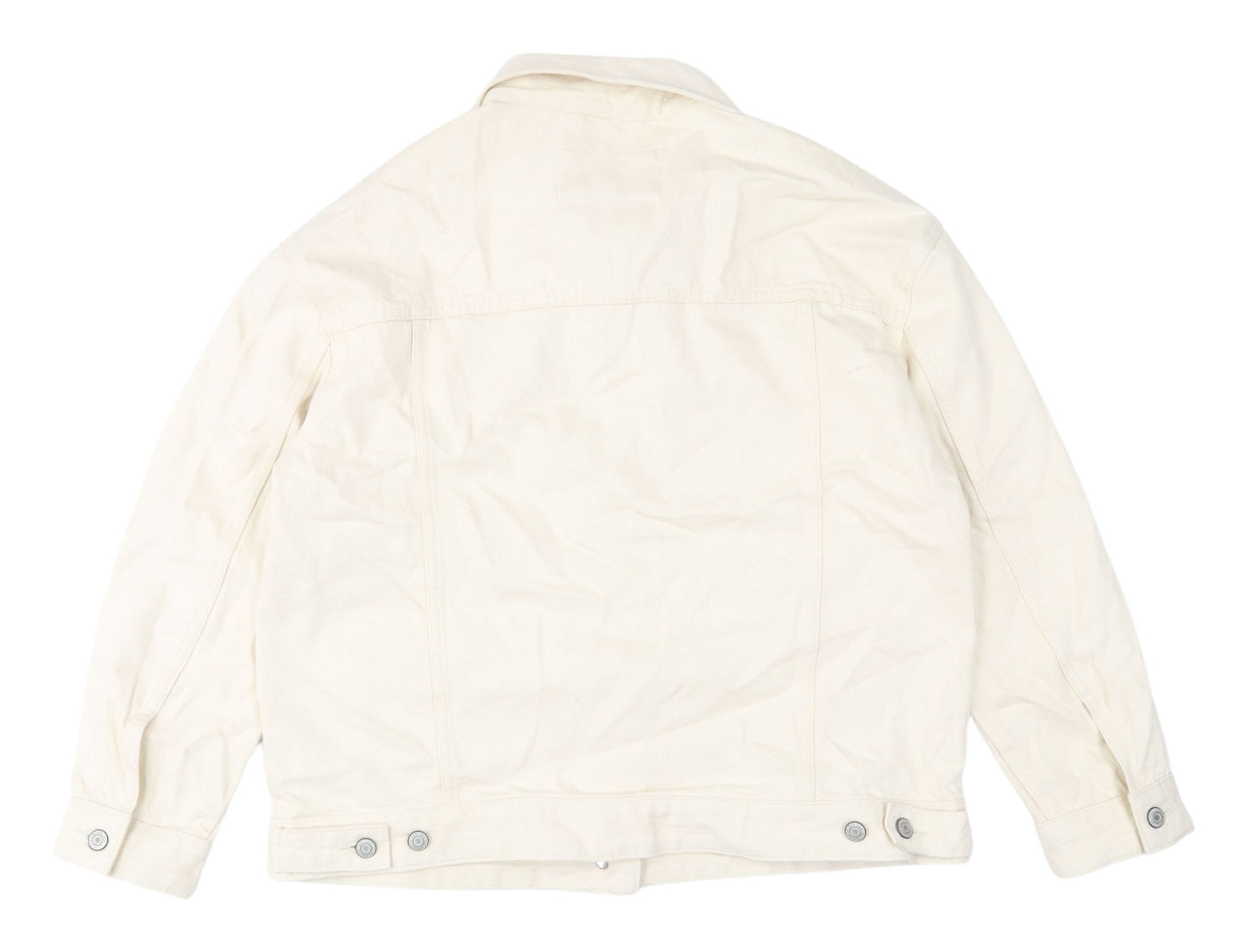 Marks and Spencer Women's Ivory Denim Jacket, Size 14