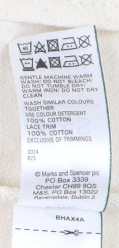Marks and Spencer Women's Ivory Denim Jacket, Size 14