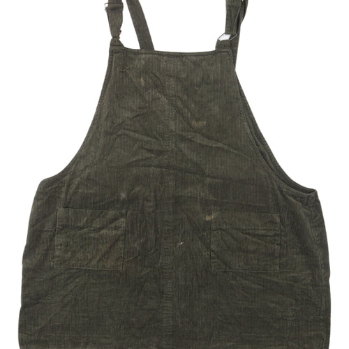 George Women's Khaki Pinafore Dress Size 24 - Casual Style