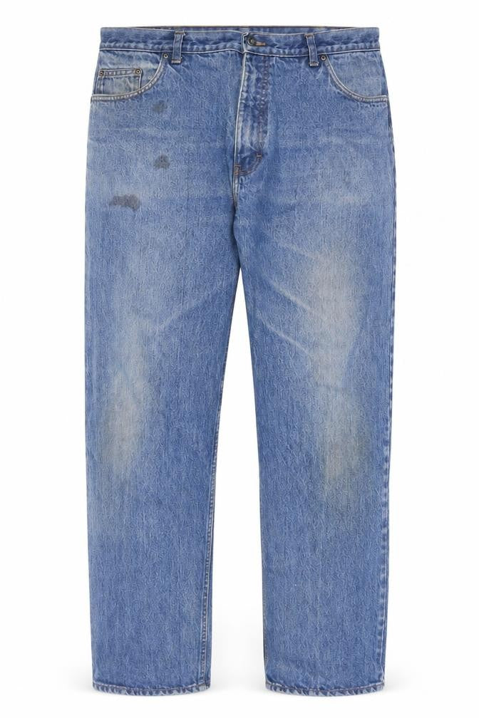 Front view of Marks & Spencer Men's Blue Straight Jeans, size 40