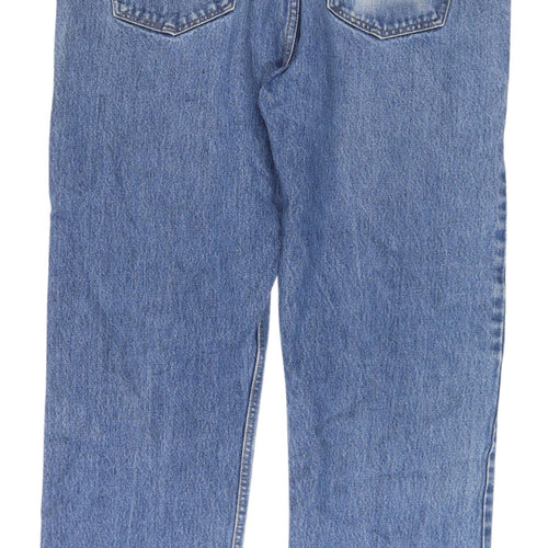 Marks & Spencer Men's Blue Straight Jeans, Size 40