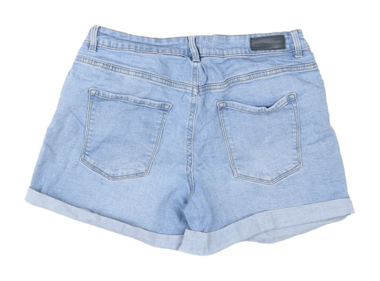 HEMA Women's Blue Boyfriend Denim Shorts Size 14