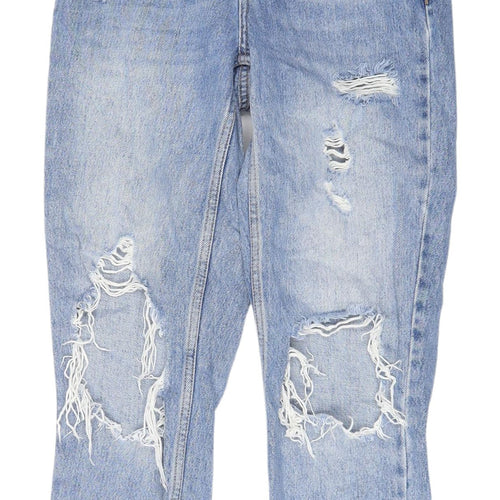 Women's Blue Boyfriend Distressed Jeans Size W25