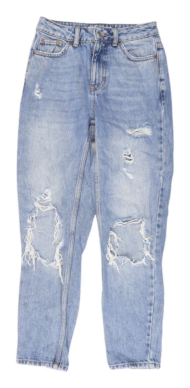 Women's Blue Boyfriend Distressed Jeans Size W25