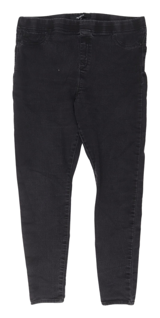 Pep & Co Women's Black Jegging Slim Fit Denim