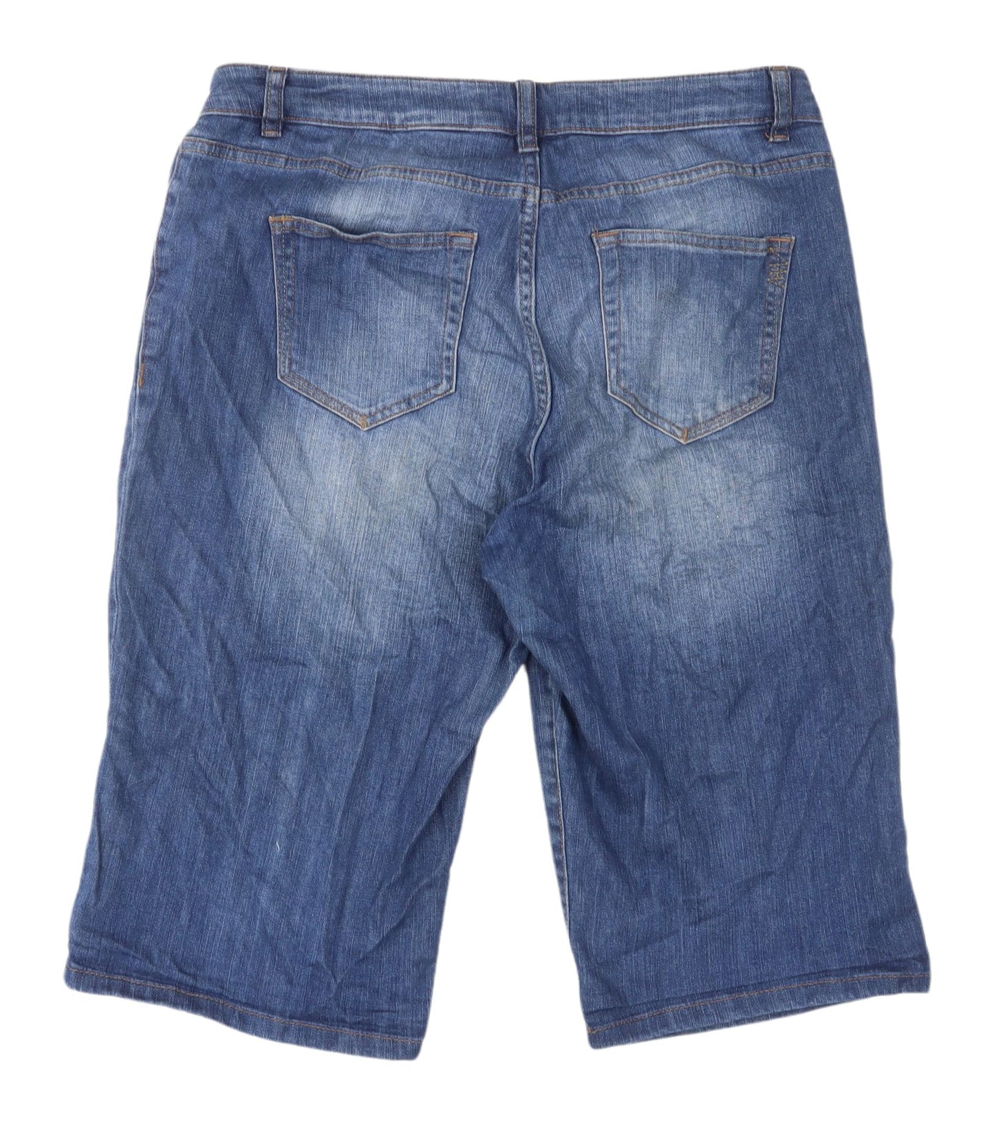 Next Women Blue Bermuda Denim Shorts Size 14