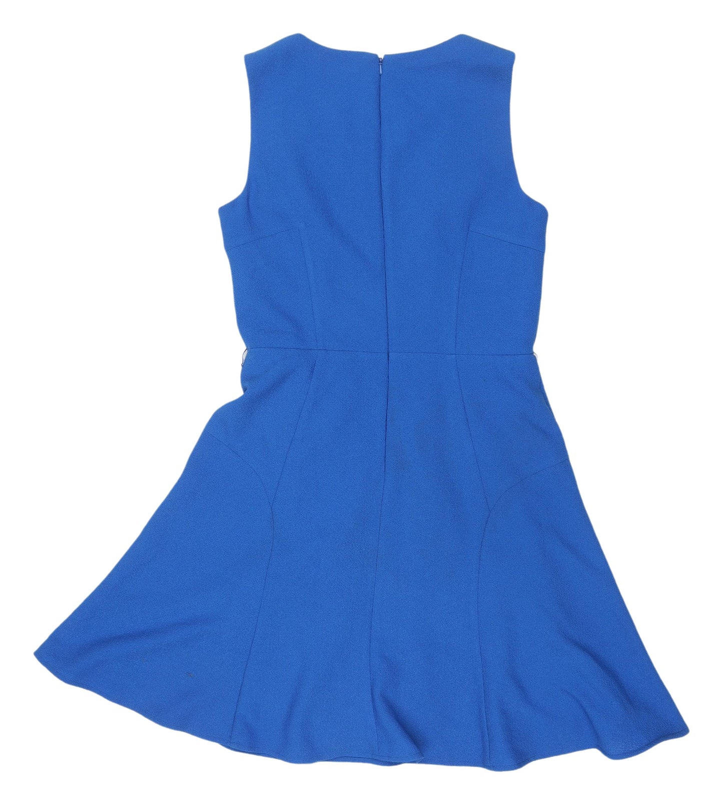 Warehouse Women's Blue Fit & Flare Sleeveless Mini Dress