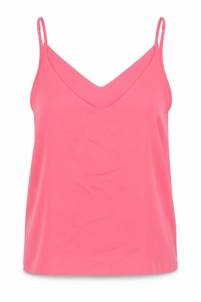 John Lewis Pink Camisole Tank, Size 14, Women's Relaxed Fit