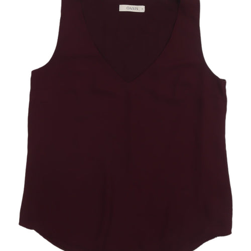 Oasis Women's Purple Sleeveless V-Neck Tank