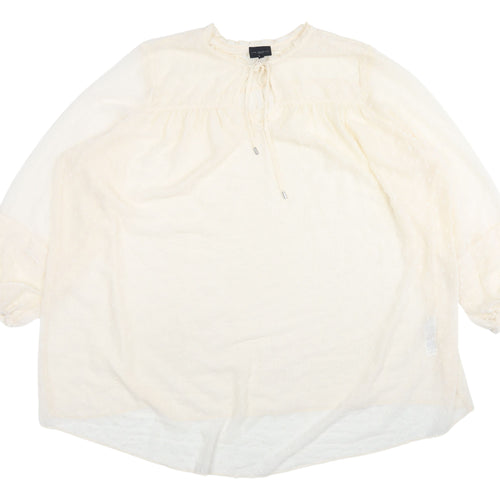Live Unlimited London Ivory Plus Tunic Blouse - 26/28
