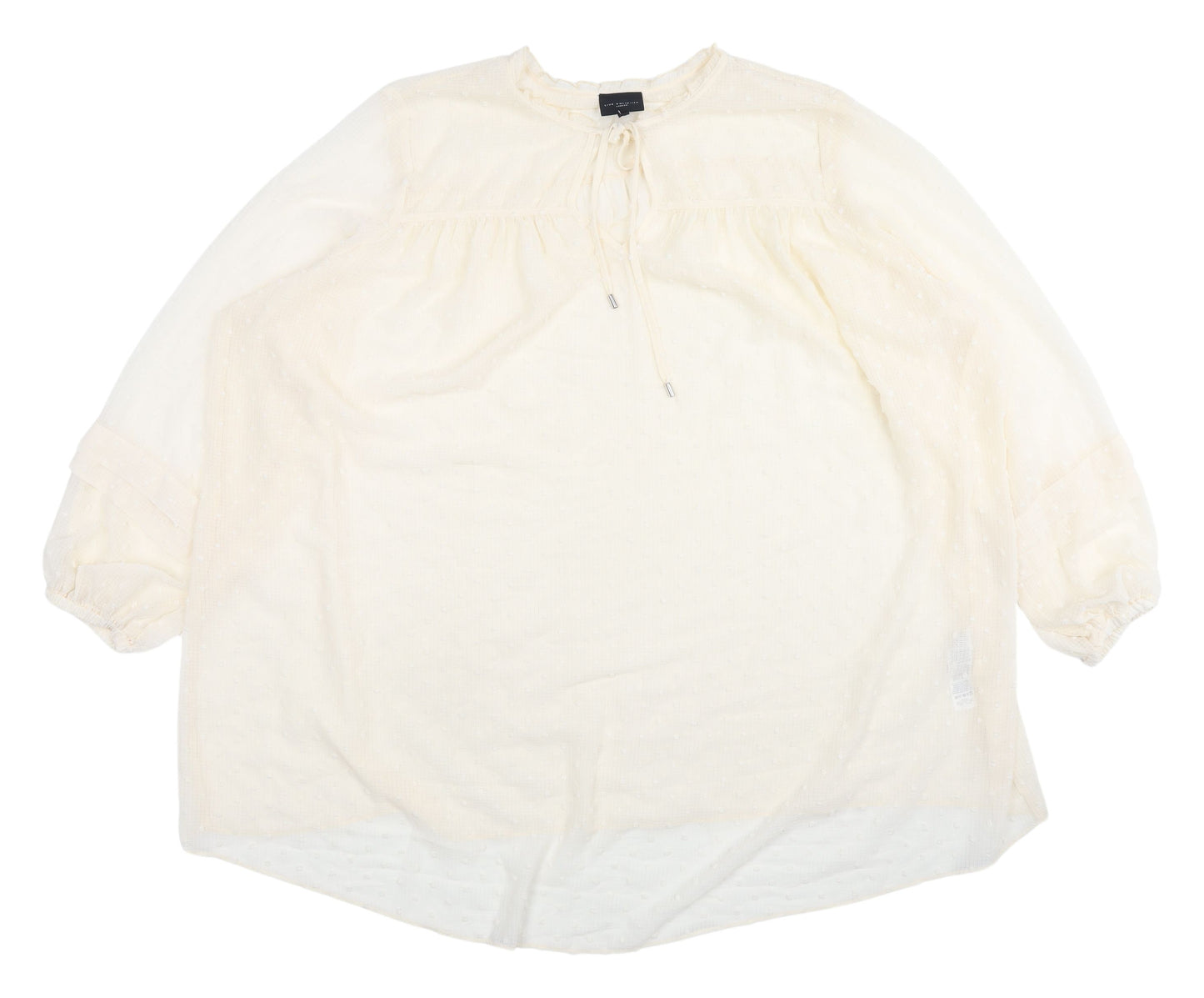Live Unlimited London Ivory Plus Tunic Blouse - 26/28