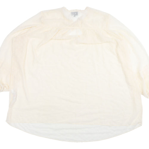 Live Unlimited London Ivory Plus Tunic Blouse - 26/28