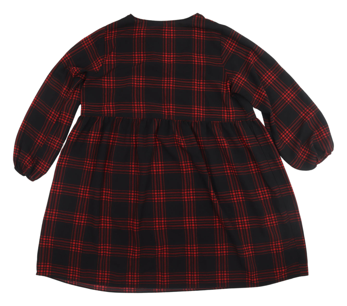 New Look Women Plus V-Neck Plaid Shirt Dress 18