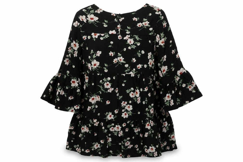 New Look Women's Black Floral Dress UK 10