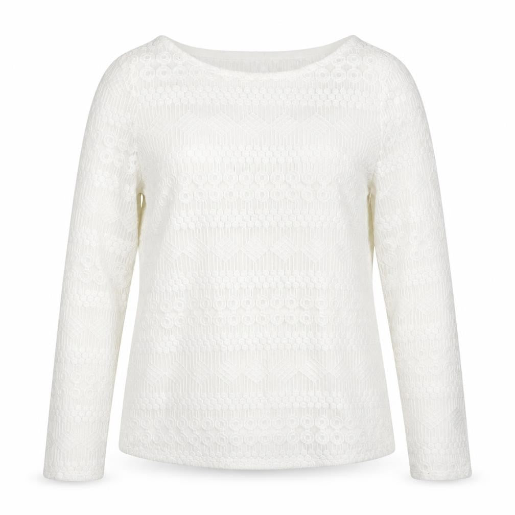 Front view of Marks & Spencer Ivory Lace Blouse Women, size 10