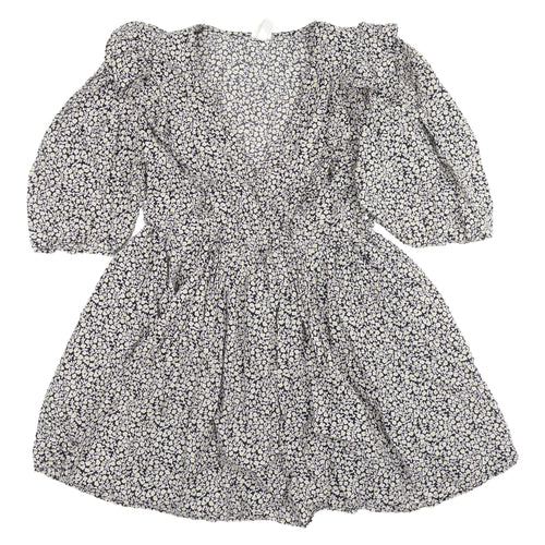 H&M Women's Floral Mini Dress, Size S, Puff Sleeves