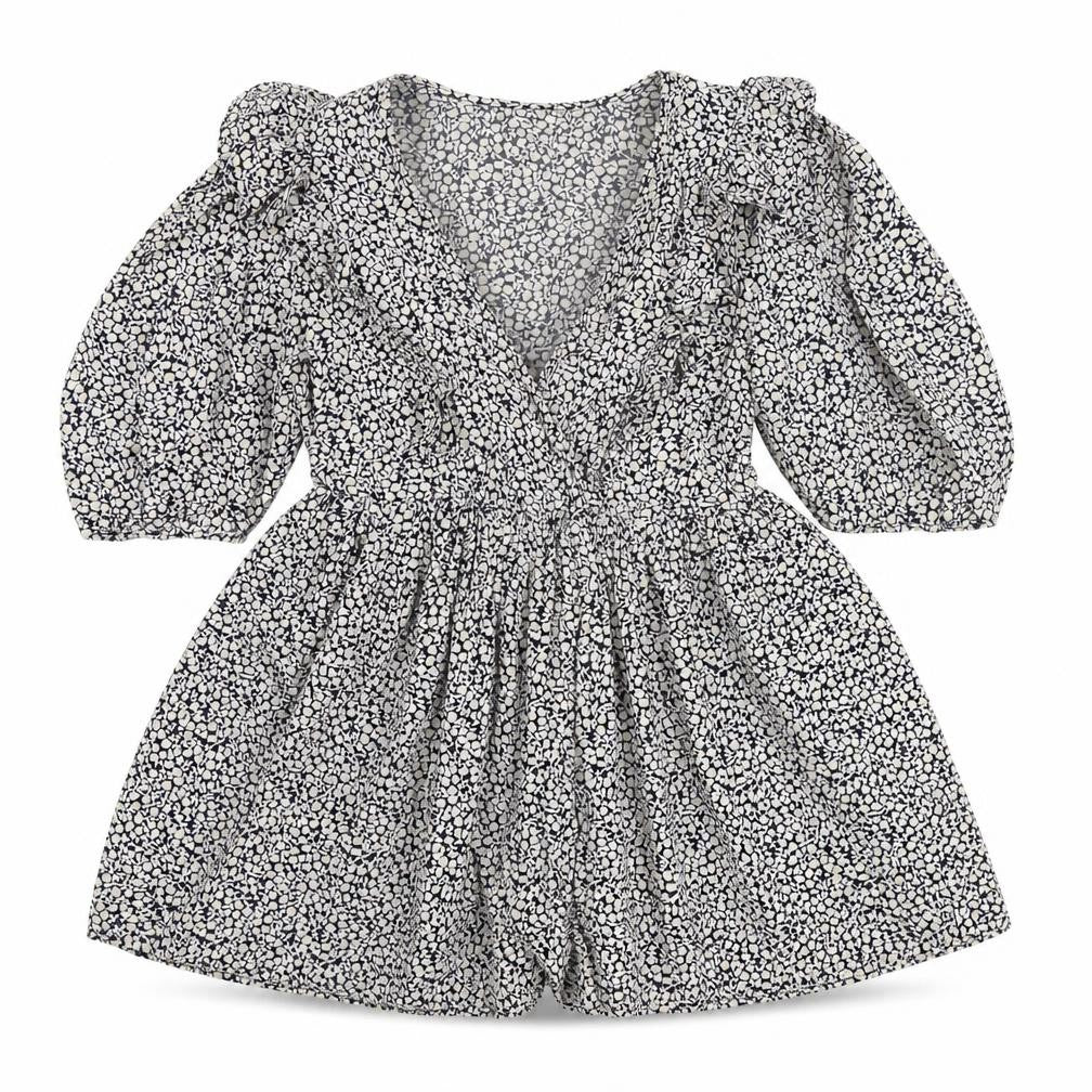 H&M Women's Floral Mini Dress, Size S, Puff Sleeves