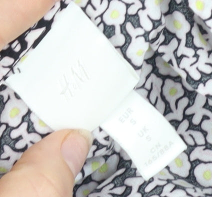 H&M Women's Floral Mini Dress, Size S, Puff Sleeves