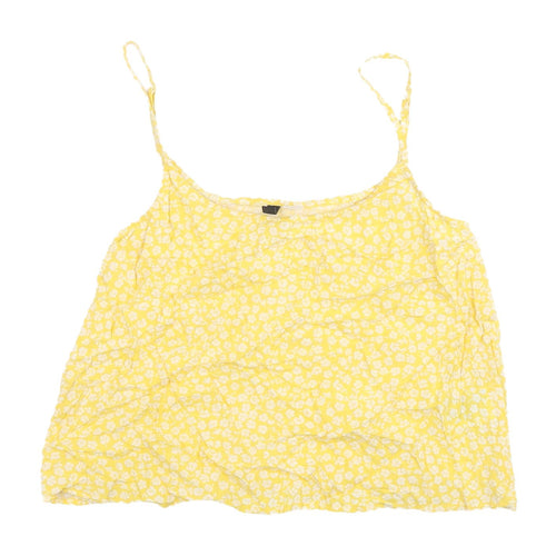 H&M Women's Yellow Floral Camisole Top Size 8