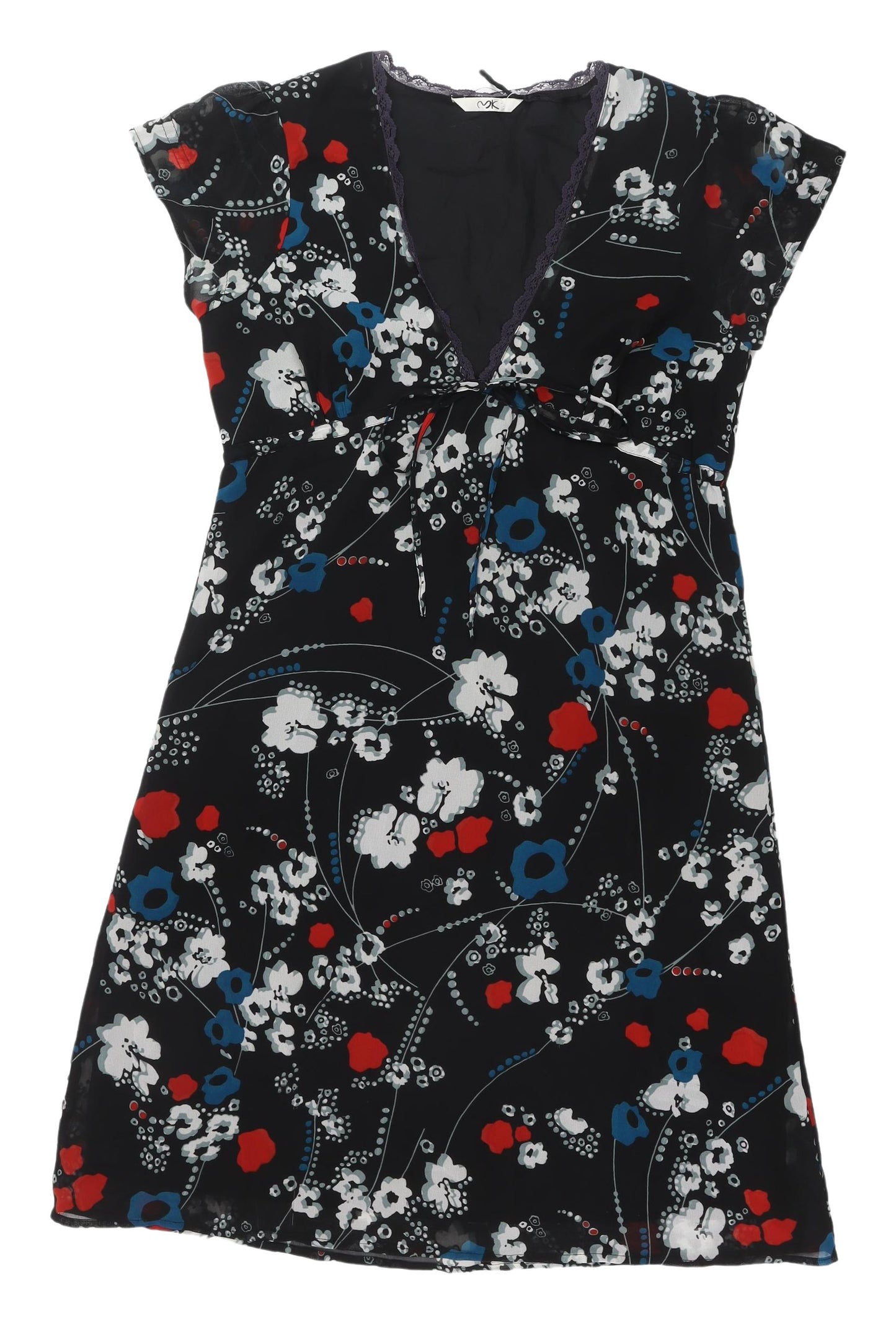 MK Women's Multicoloured Floral A-Line Dress