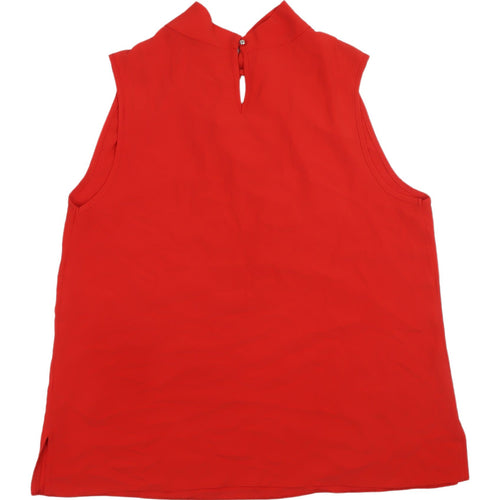 Dorothy Perkins Women's Red Sleeveless High Neck Blouse 16
