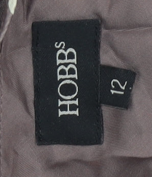 Hobbs Women's Grey Polka Dot A-Line Dress Size 12