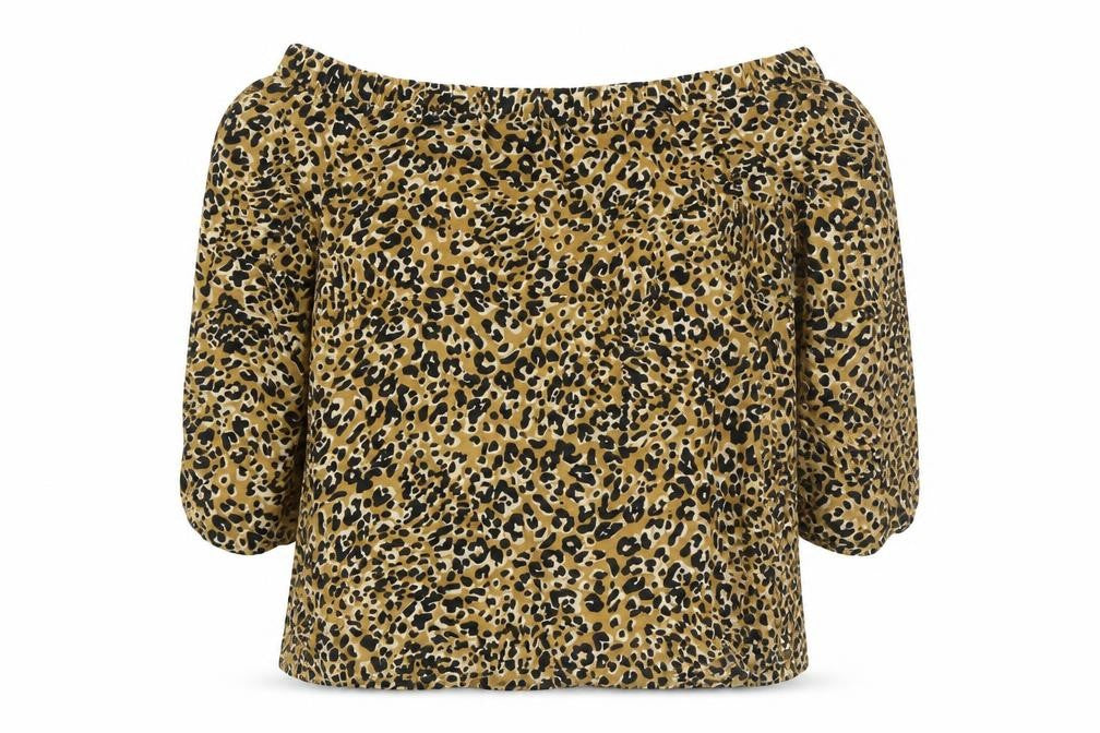 Front view of Karen Millen Women's Leopard Print Tunic Blouse, size 10