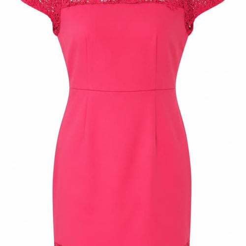 Dorothy Perkins Women's Red Lace Sheath Dress Size 12