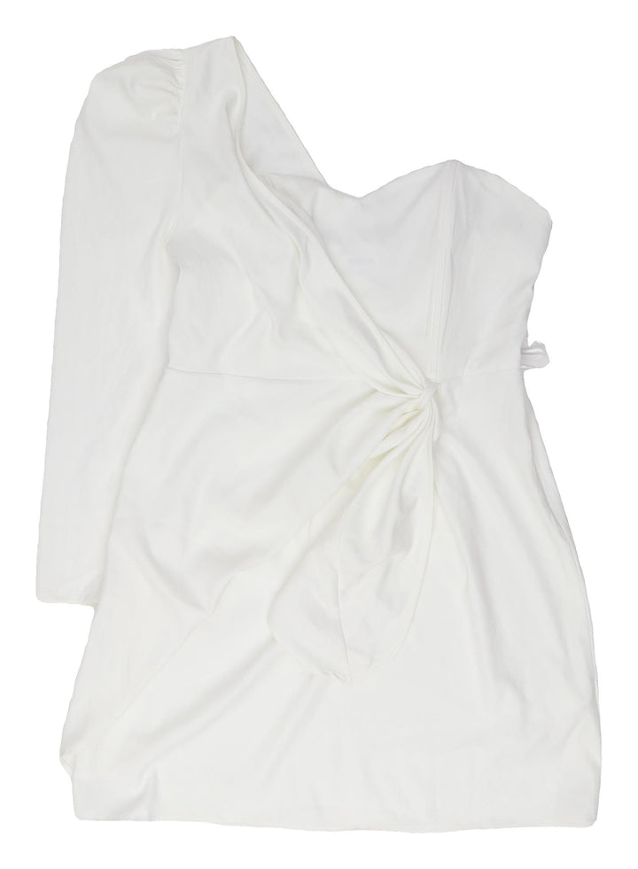 Missguided Women's White One Shoulder Dress - Size 16