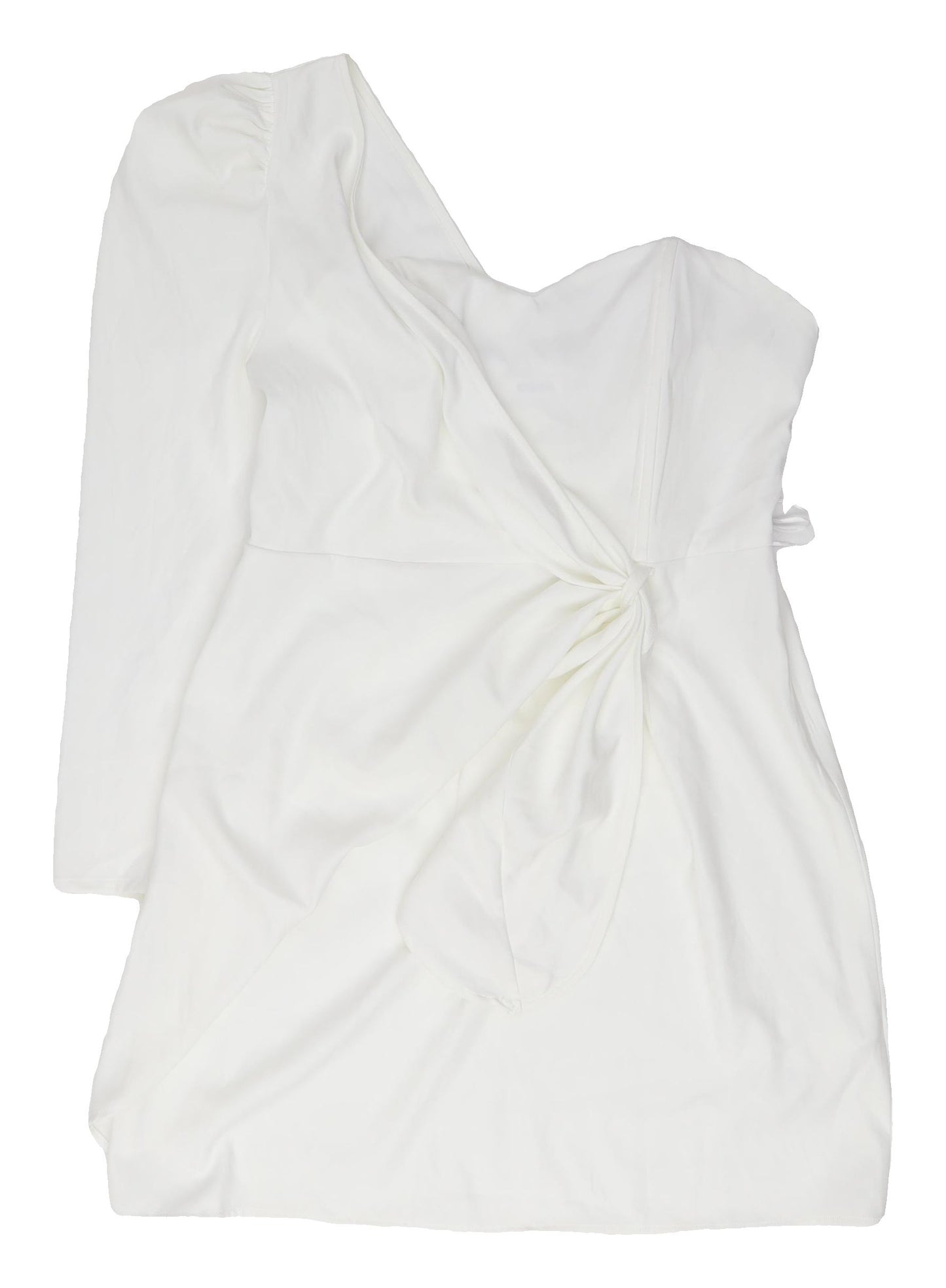 Missguided Women's White One Shoulder Dress - Size 16