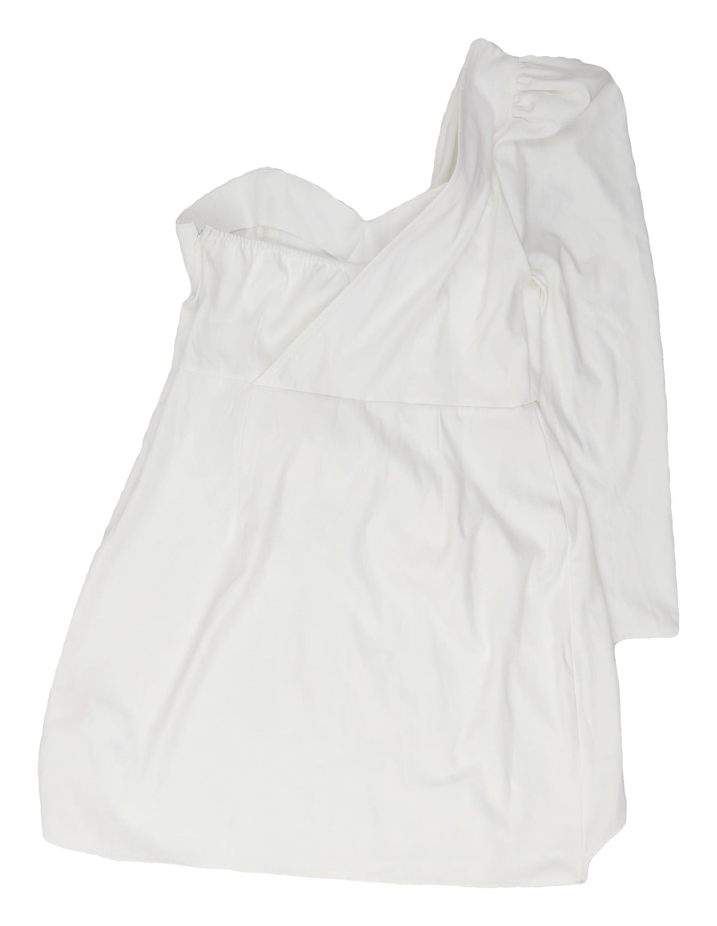 Missguided Women's White One Shoulder Dress - Size 16