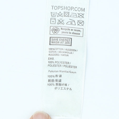 Topshop Women's Pink Polka Dot Bohemian Dress