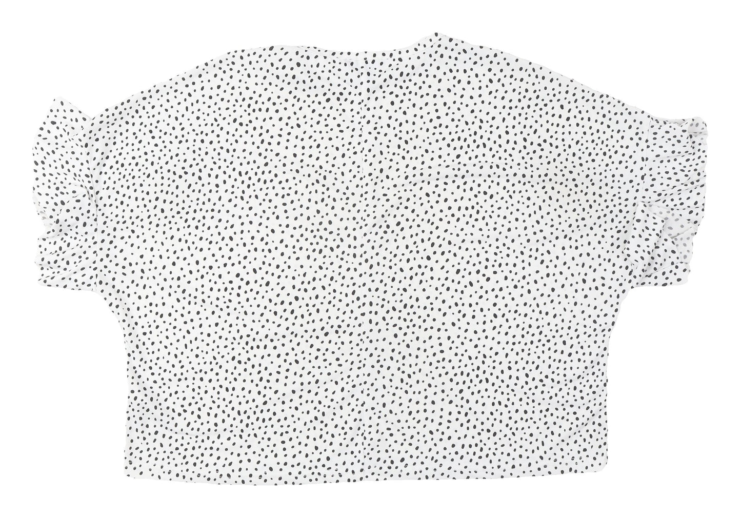 New Look Women's White Polka Dot Blouse Size 8 Basic