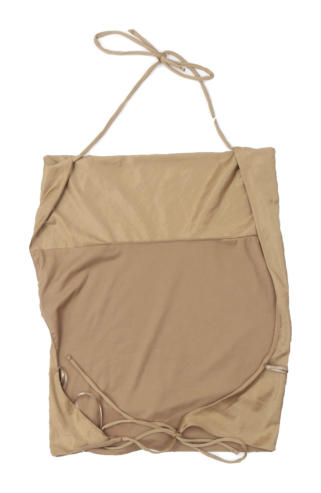 Pull & Bear Women's Beige Halter Blouse, Size S, Basic Style