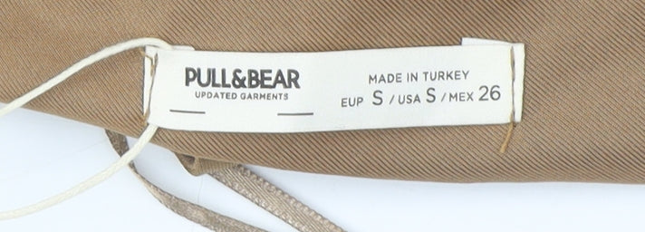 Pull & Bear Women's Beige Halter Blouse, Size S, Basic Style