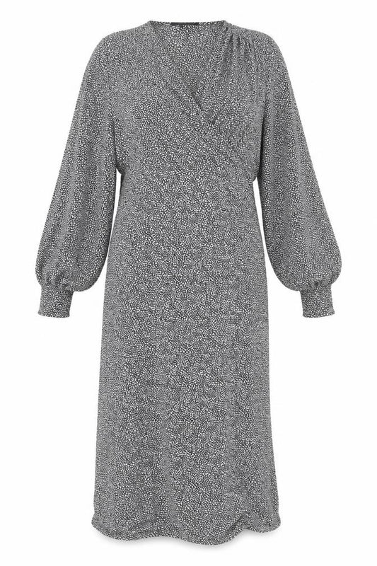 Front view of Next Women's Multicoloured Wrap Midi Dress, size 16