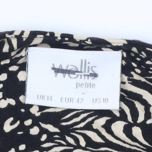 Wallis Women’s Black Animal Print Dress, Size 14