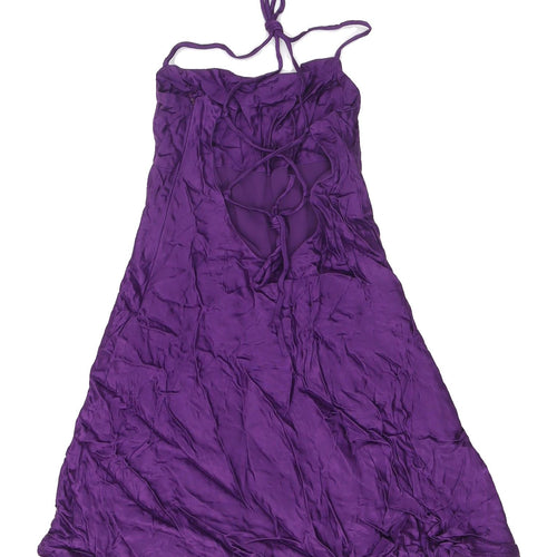 Zara Women's Purple Midi Slip Dress XS