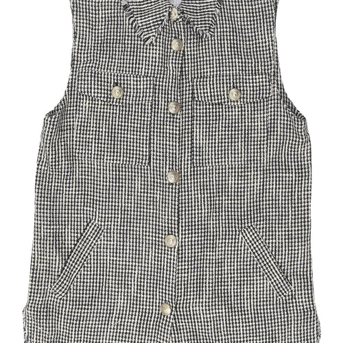 River Island Women's Black Check Waistcoat XS